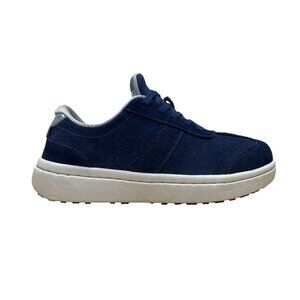 OrthoFeet Women’s Navy Blue Leather Orthopedic Comfort Sneakers Size 7.5 D